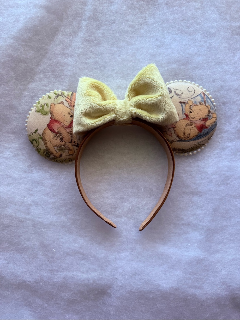 Banana Yellow Plush Bow Winnie the Pooh Minnie Mouse Ears Headband